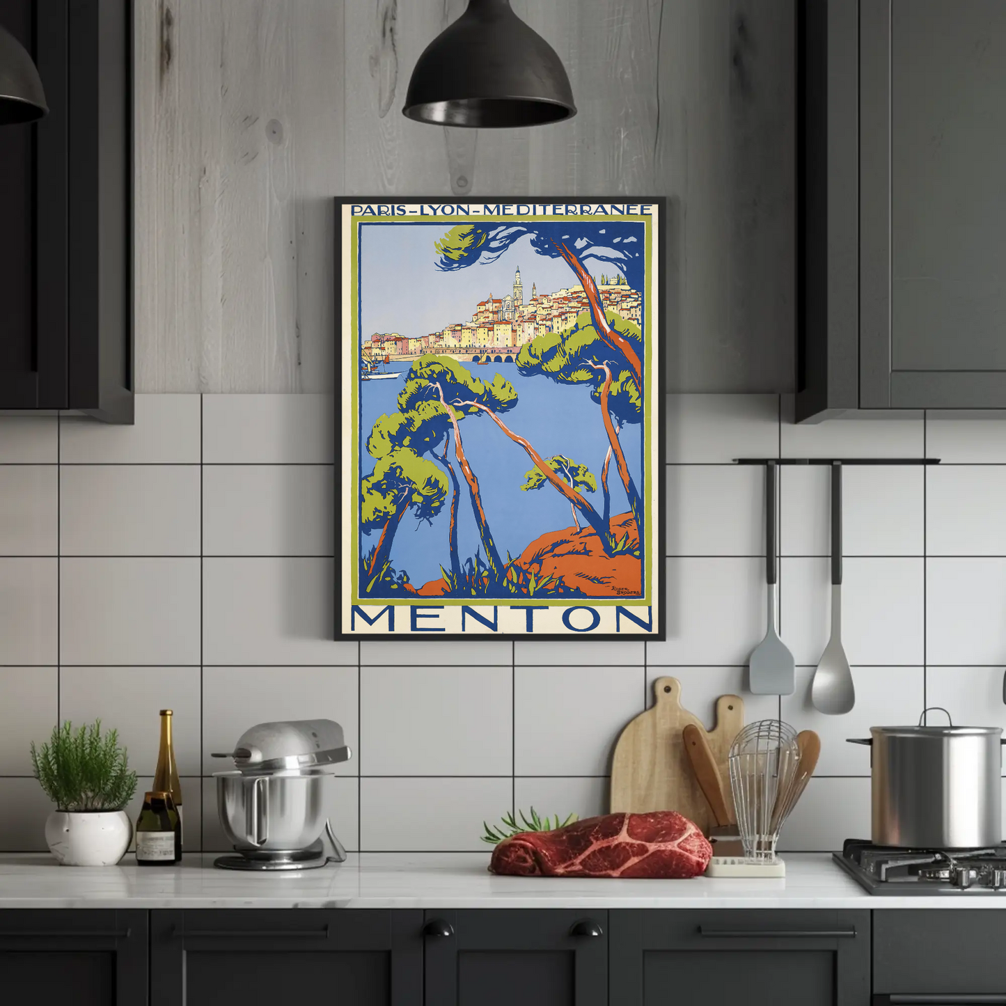 Menton Travel Poster