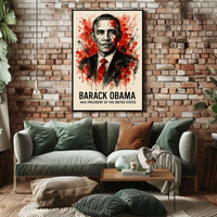 Barack Obama Watercolor Masterpiece, Historical or Presidential Poster