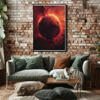 Celestial Red Planet Sci-Fi Art Poster PosterGoat