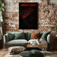 Amalfi Coast Dramatic Landscape Poster Wall Art Decor