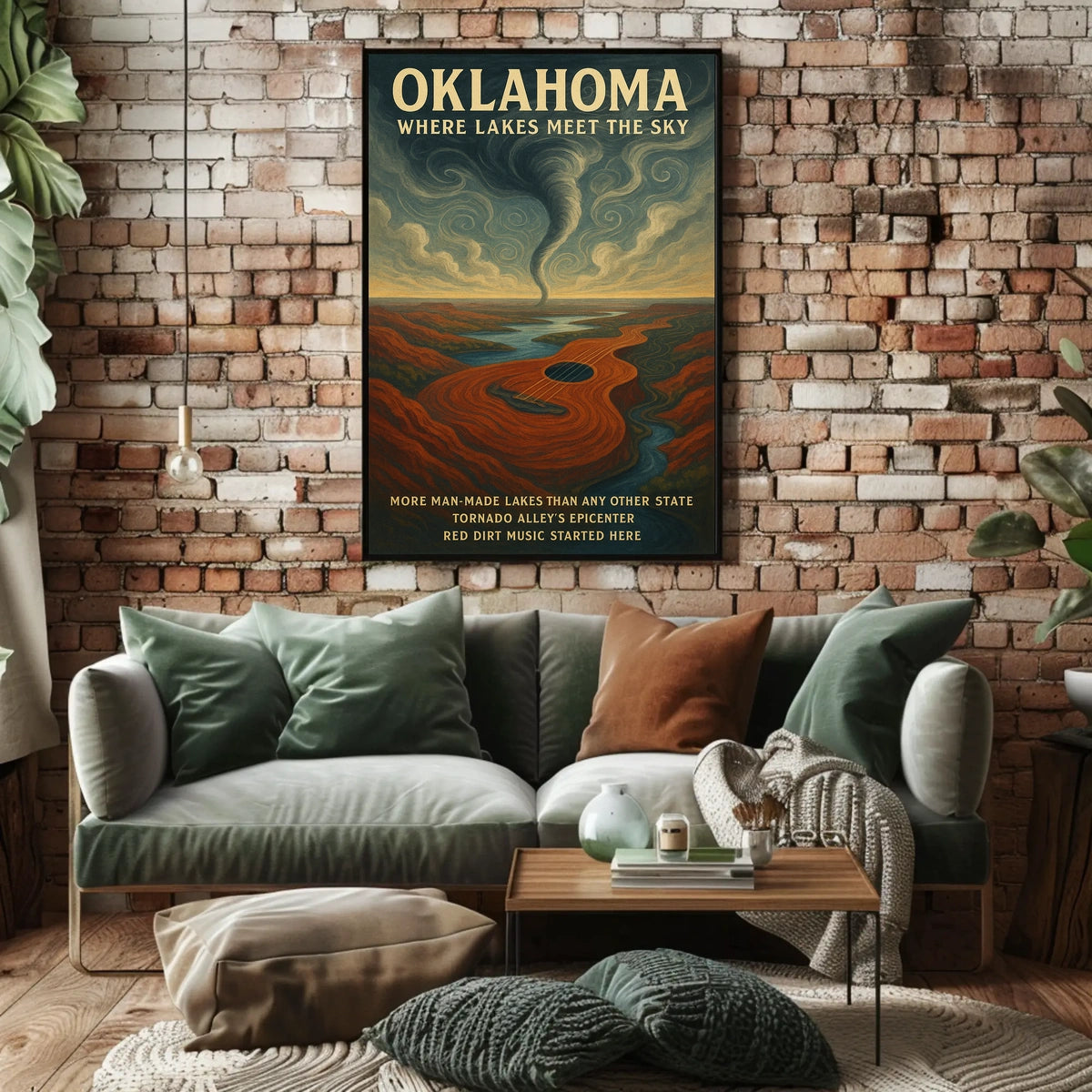 Oklahoma Where Lakes Meet The Sky Poster