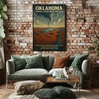 Oklahoma Where Lakes Meet The Sky Poster