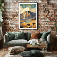 Yellowstone National Park Vintage Poster Print