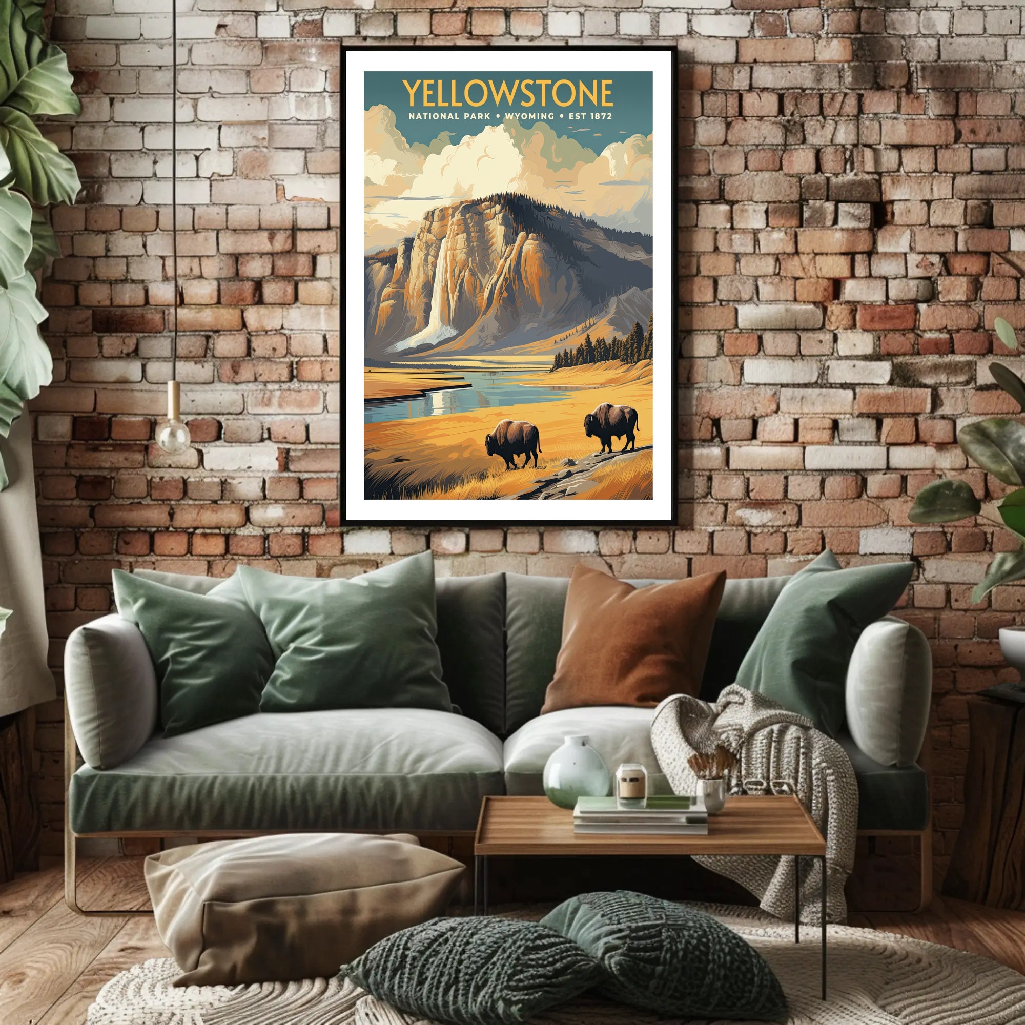 Yellowstone National Park Vintage Poster Print