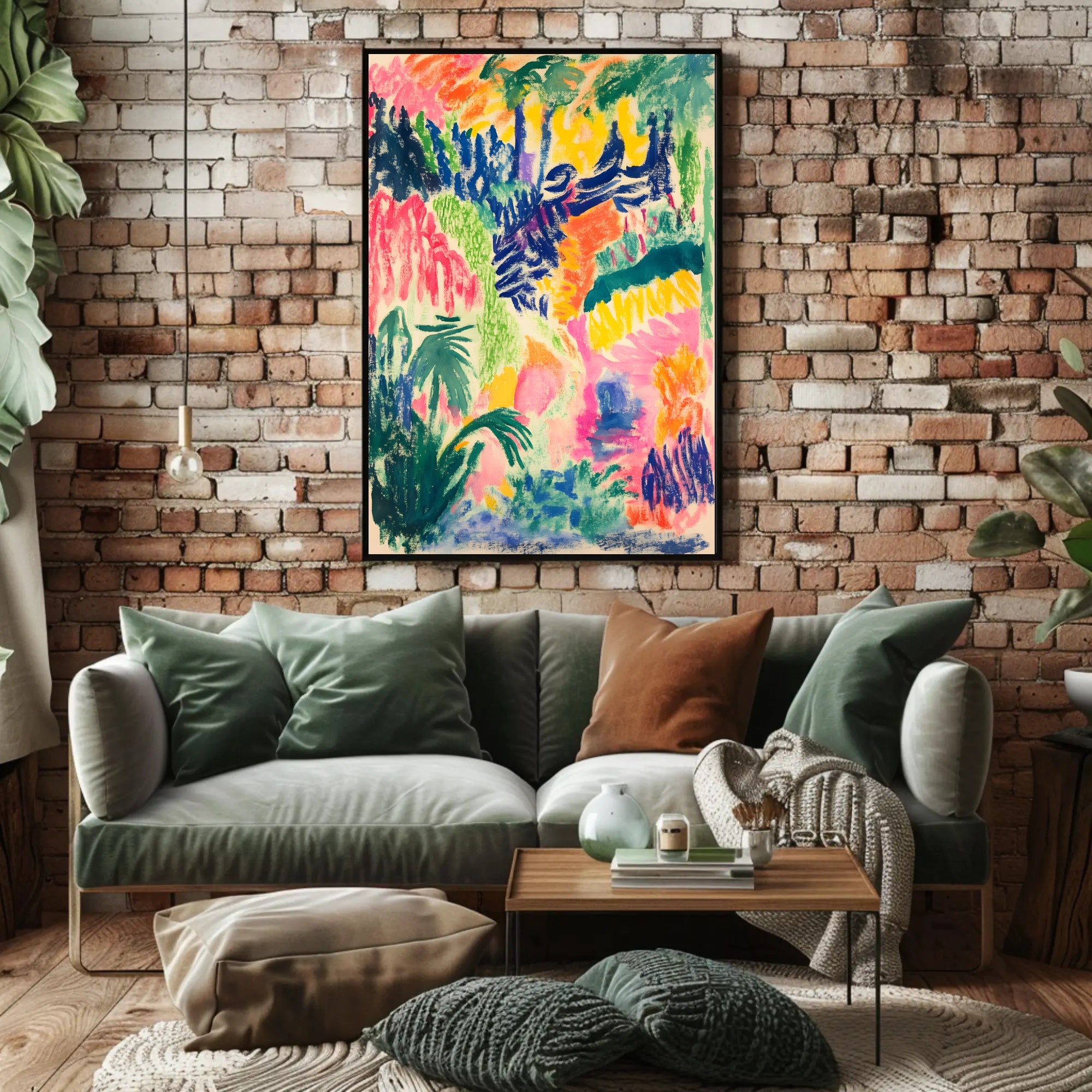 Vibrant Abstract Landscape Print: Abstract, Artistic, or Pop Culture Poster