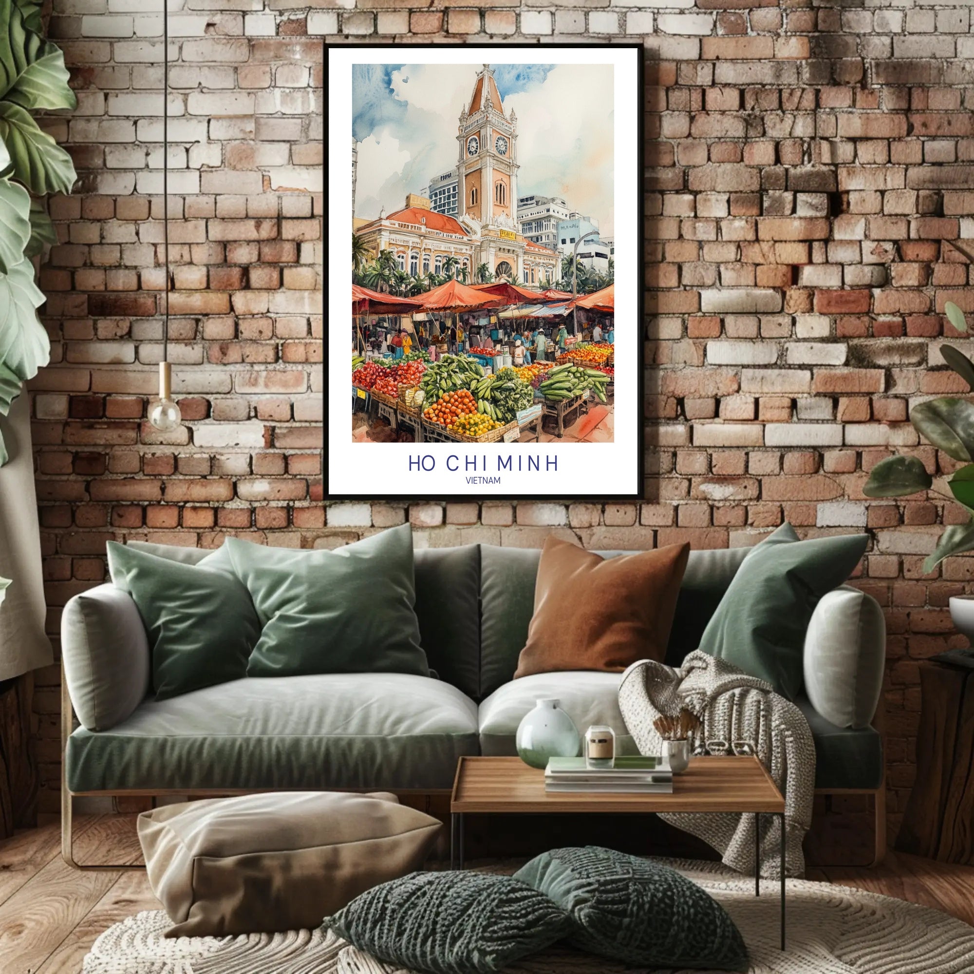 Ho Chi Minh Market Scene Poster PosterGoat