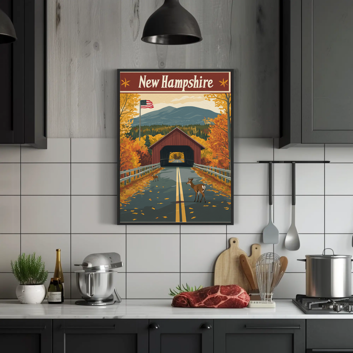 New Hampshire Vintage Poster