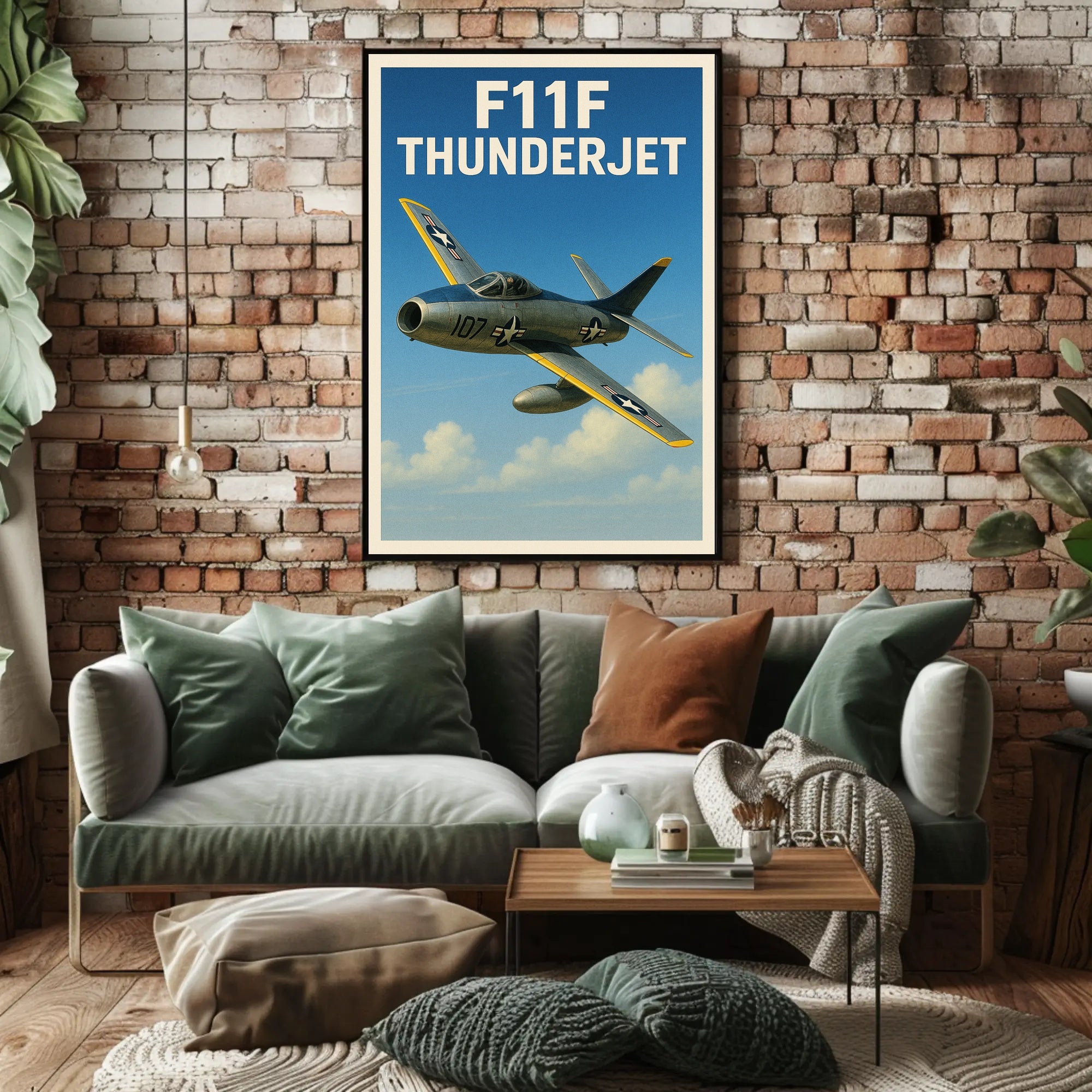 F11F Thunderjet Poster PosterGoat