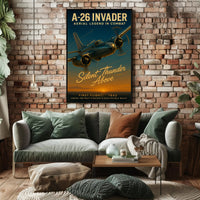 A-26 Invader Vintage Aviation WWII Poster