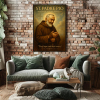 St. Padre Pio Messenger of Hope and Faith Poster PosterGoat