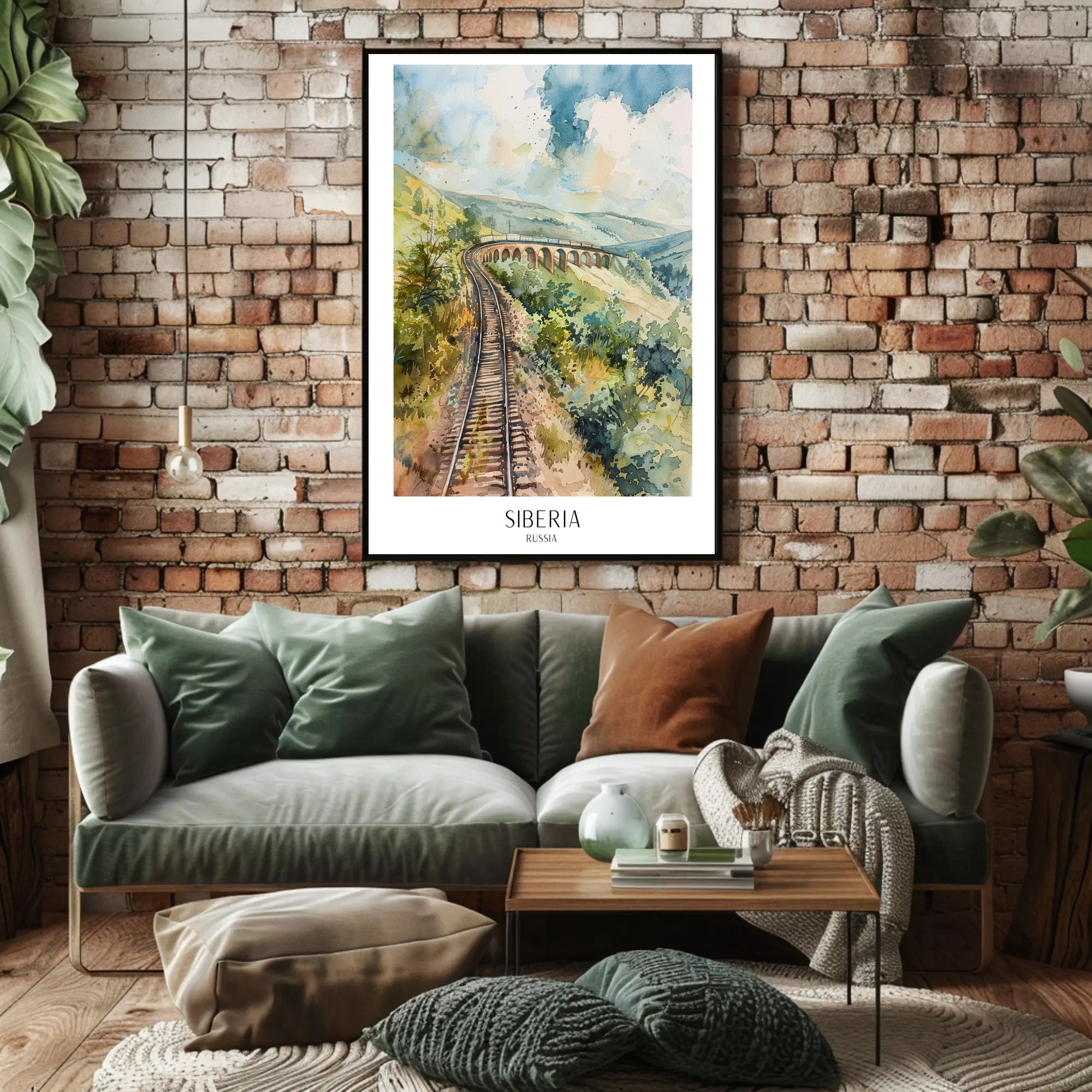 Siberian Railway Adventure in Watercolor Travel Poster PosterGoat