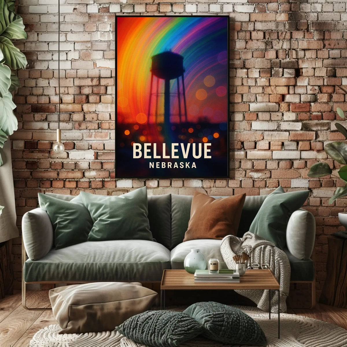 Bellevue Nebraska Scenic Minimalist Realism Poster