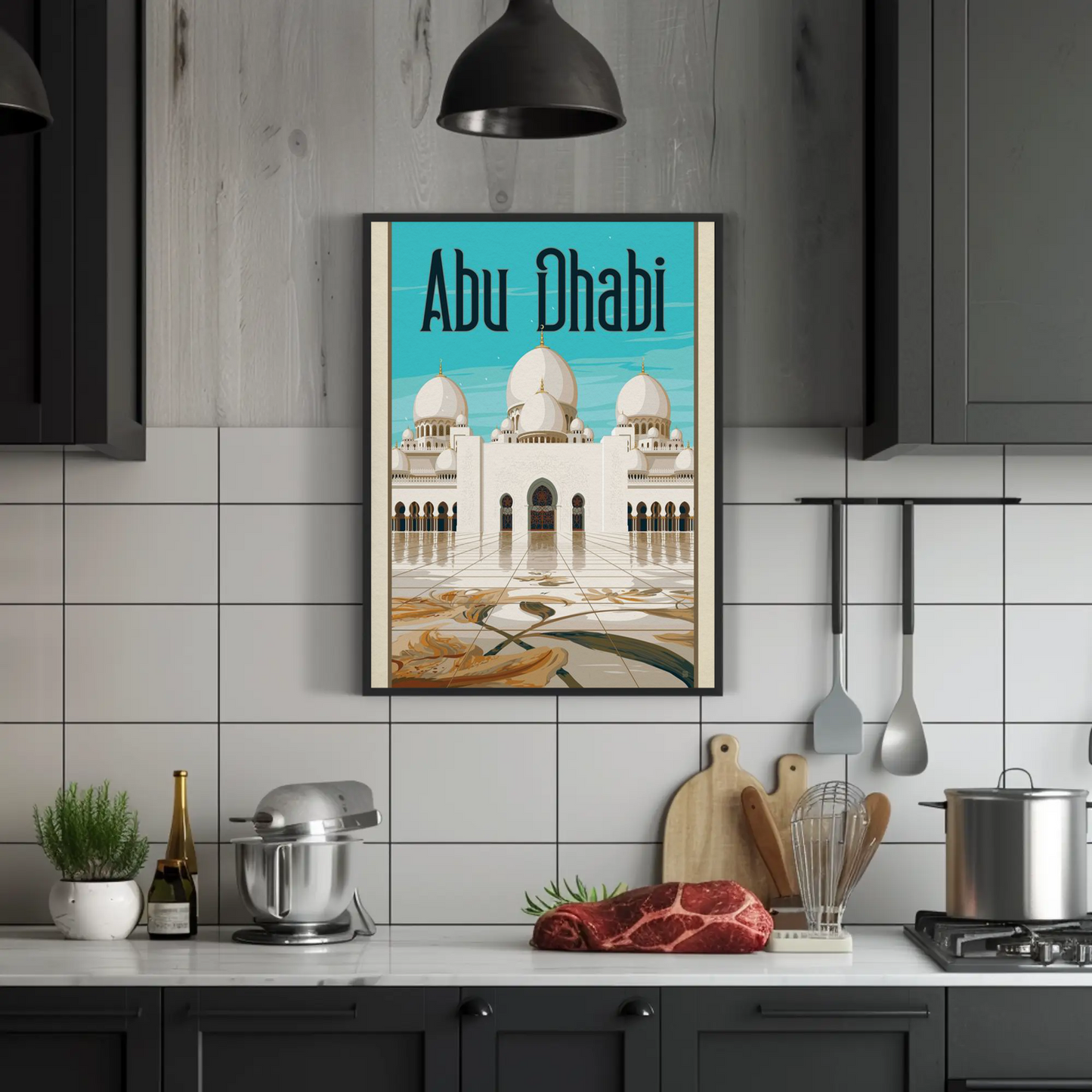 Abu Dhabi Vintage Poster