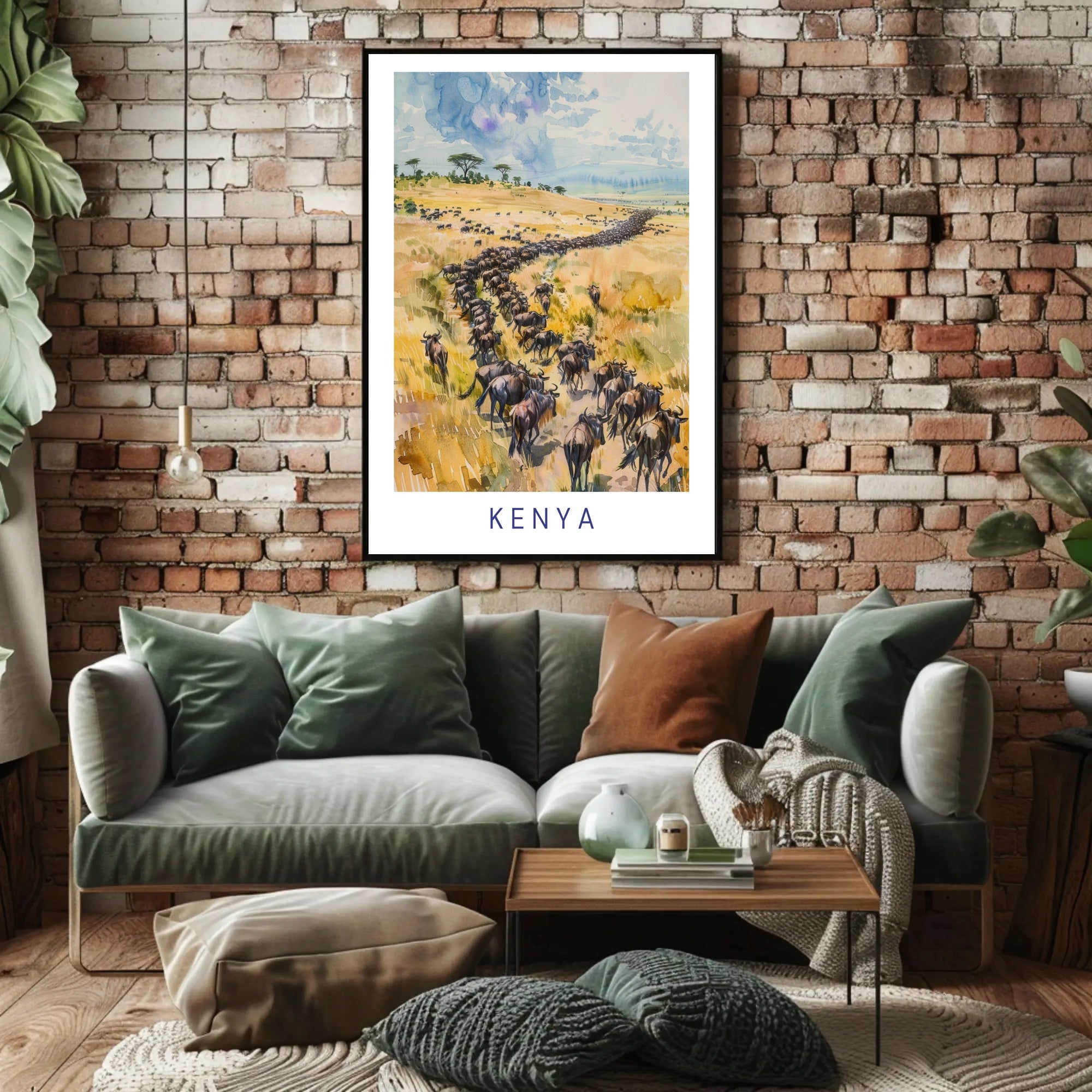 Kenya Wildlife Adventure in Motion Travel Poster PosterGoat