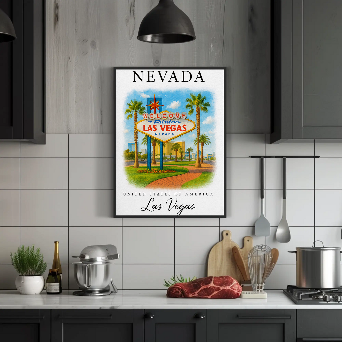 Nevada, Las Vegas Signature Series Vintage Travel Poster
