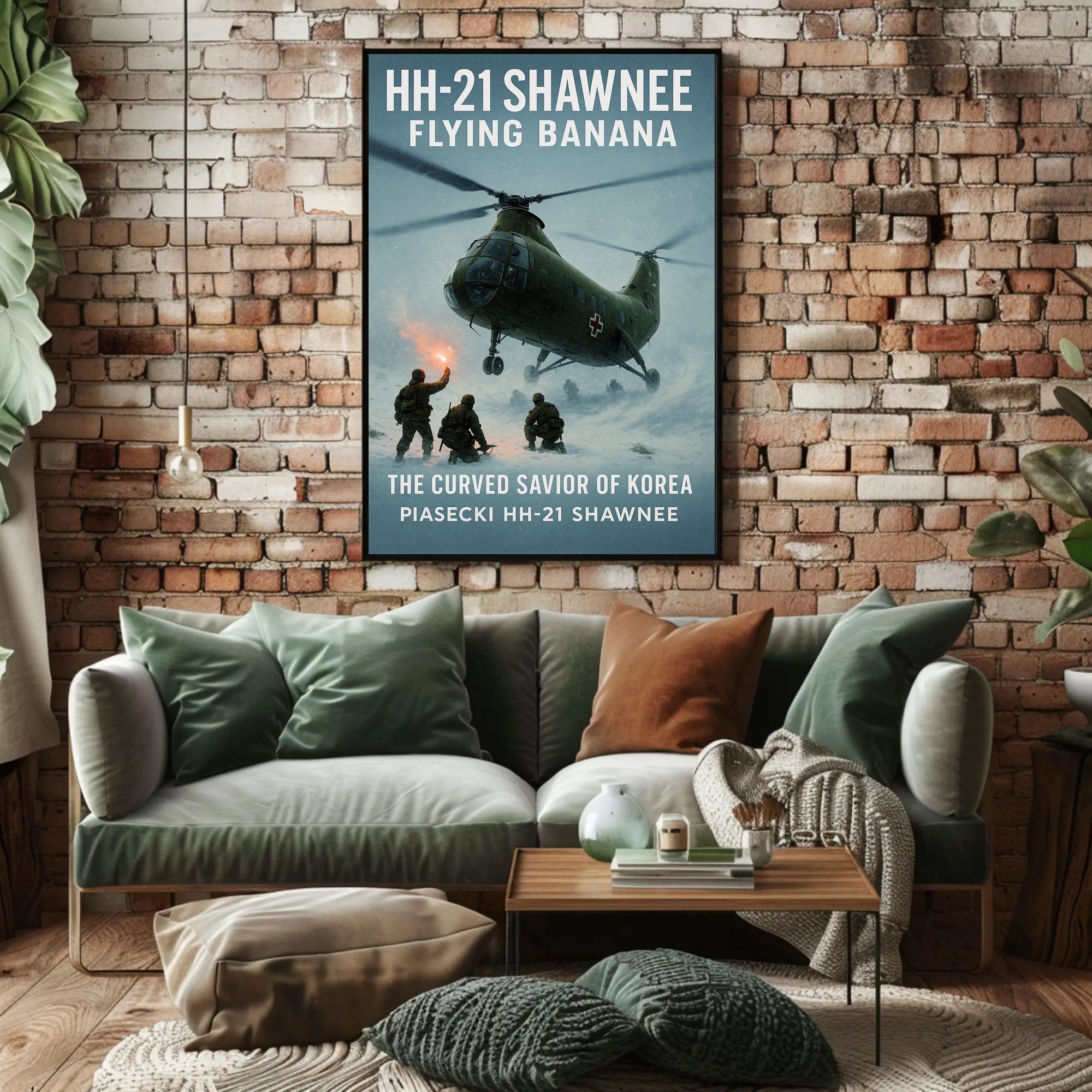 HH-21 Shawnee Flying Banana Poster PosterGoat