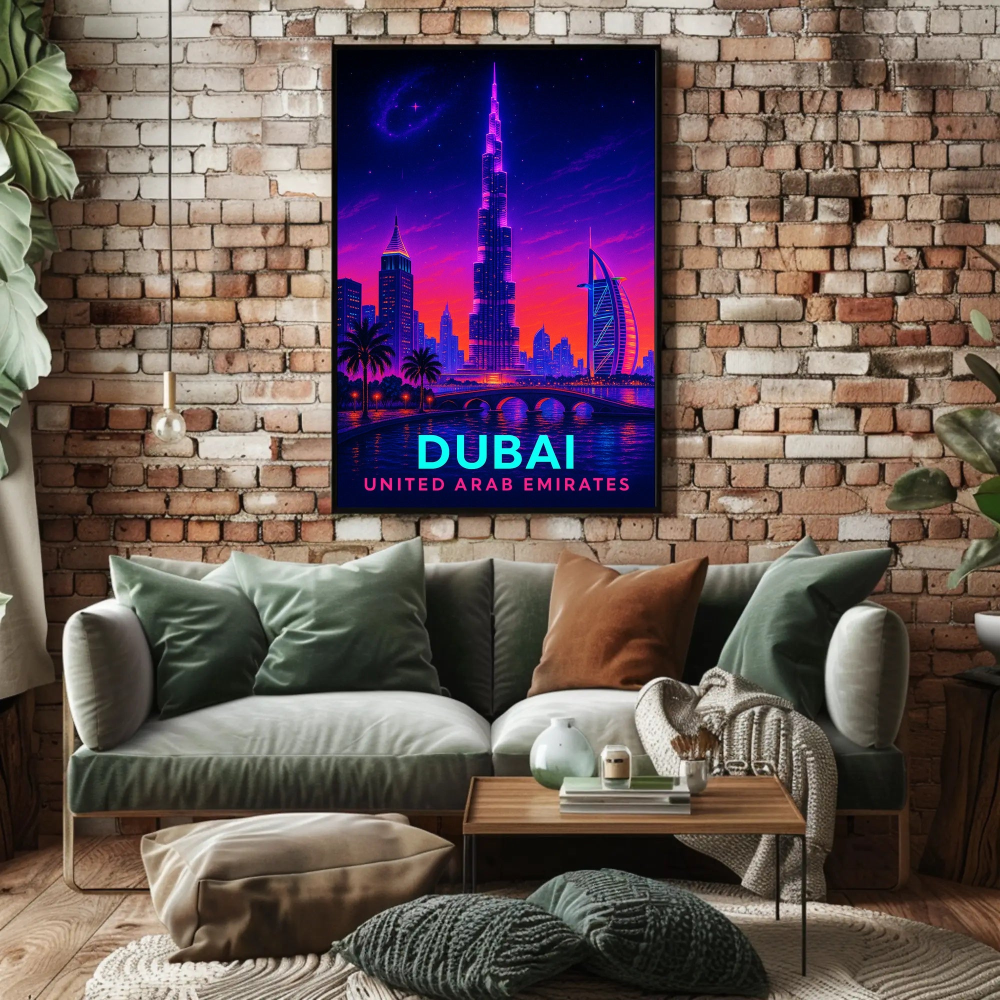 Dubai Skyline United Arab Emirates Poster PosterGoat