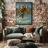 Akron in Winter Poster