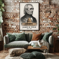 James K. Polk 11th President of the United States Reflections Poster