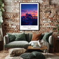Prague Castle Twilight Enchantment Travel Poster