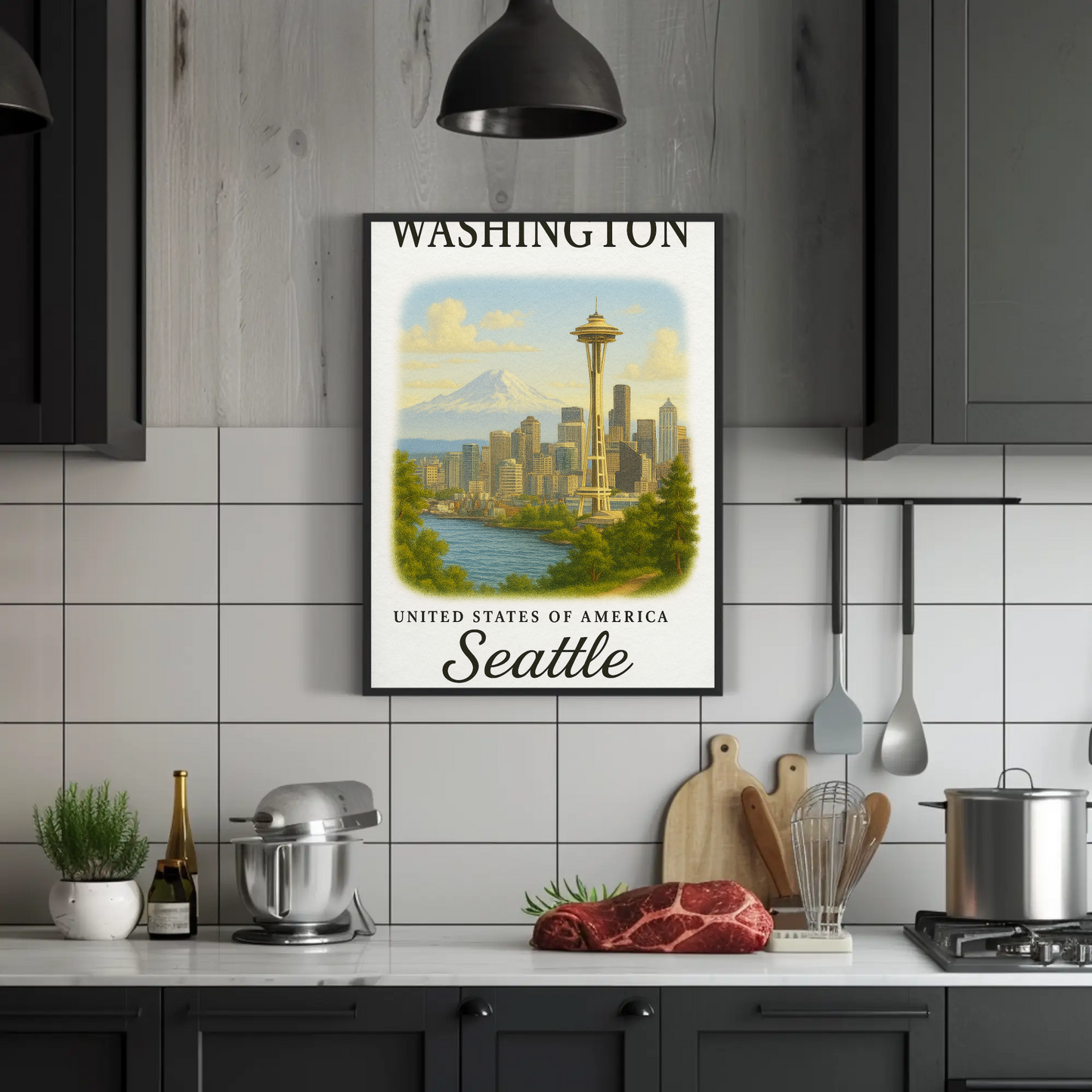 Washington, Seattle Signature Series Vintage Travel Poster