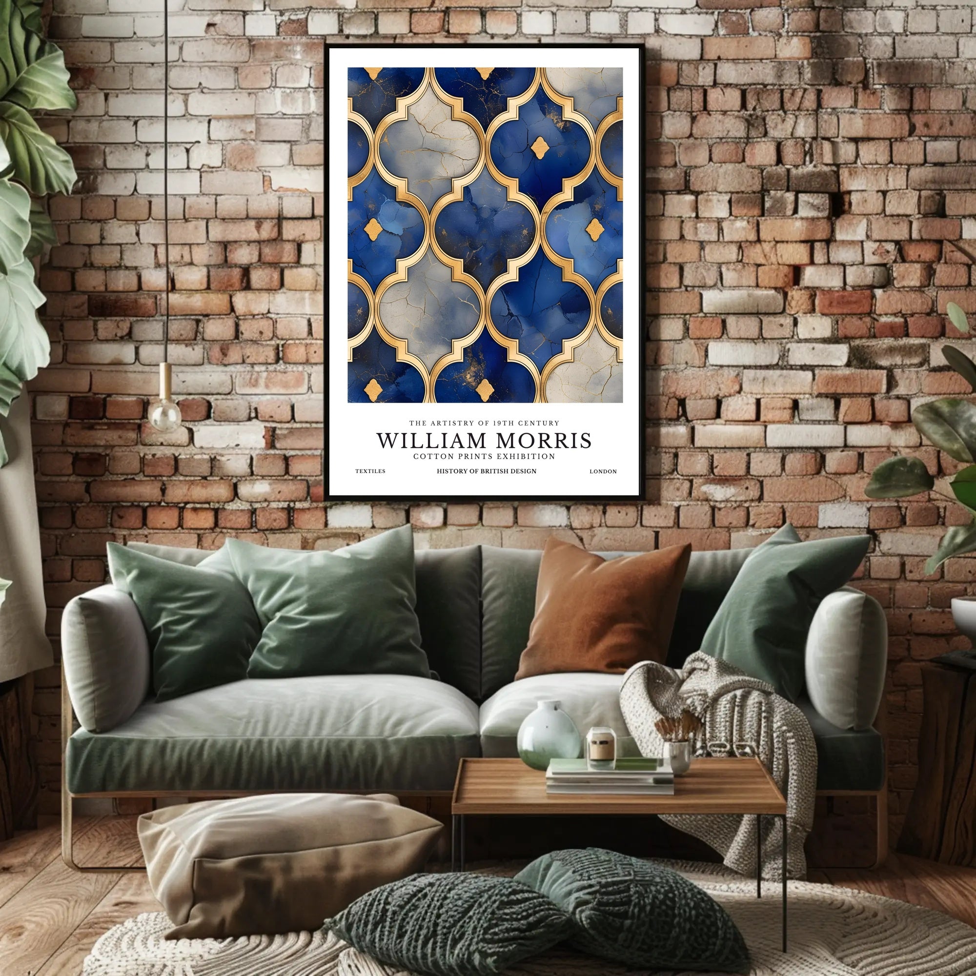 William Morris Cotton Prints Exhibition Poster