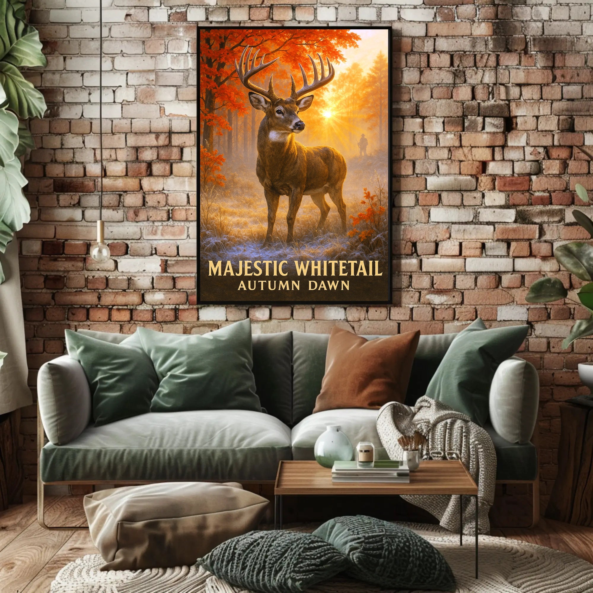 Majestic Whitetail Autumn Dawn Poster PosterGoat