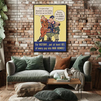 Invest in War Bonds for Victory Poster PosterGoat