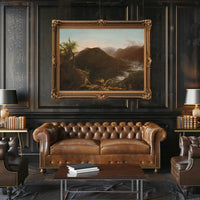 Mountain Serenity Sunset Landscape: National Park Poster