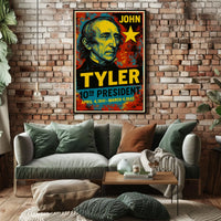 John Tyler 10th President of the United States Graffiti Pop Art Poster