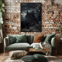 Haunted Castle in Moonlight Fantasy or Mythology Poster PosterGoat