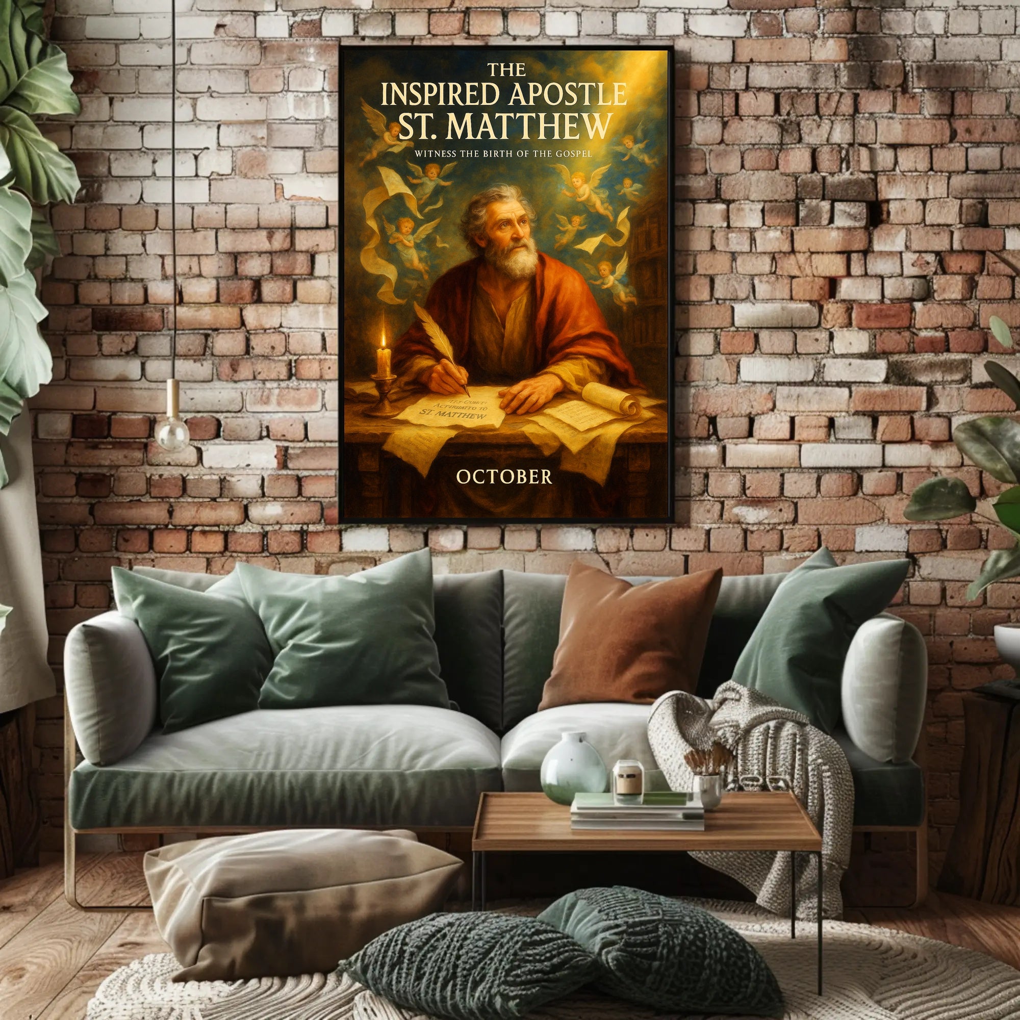 The Inspired Apostle St. Matthew Poster PosterGoat