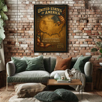 United States of America Land of the Free Poster