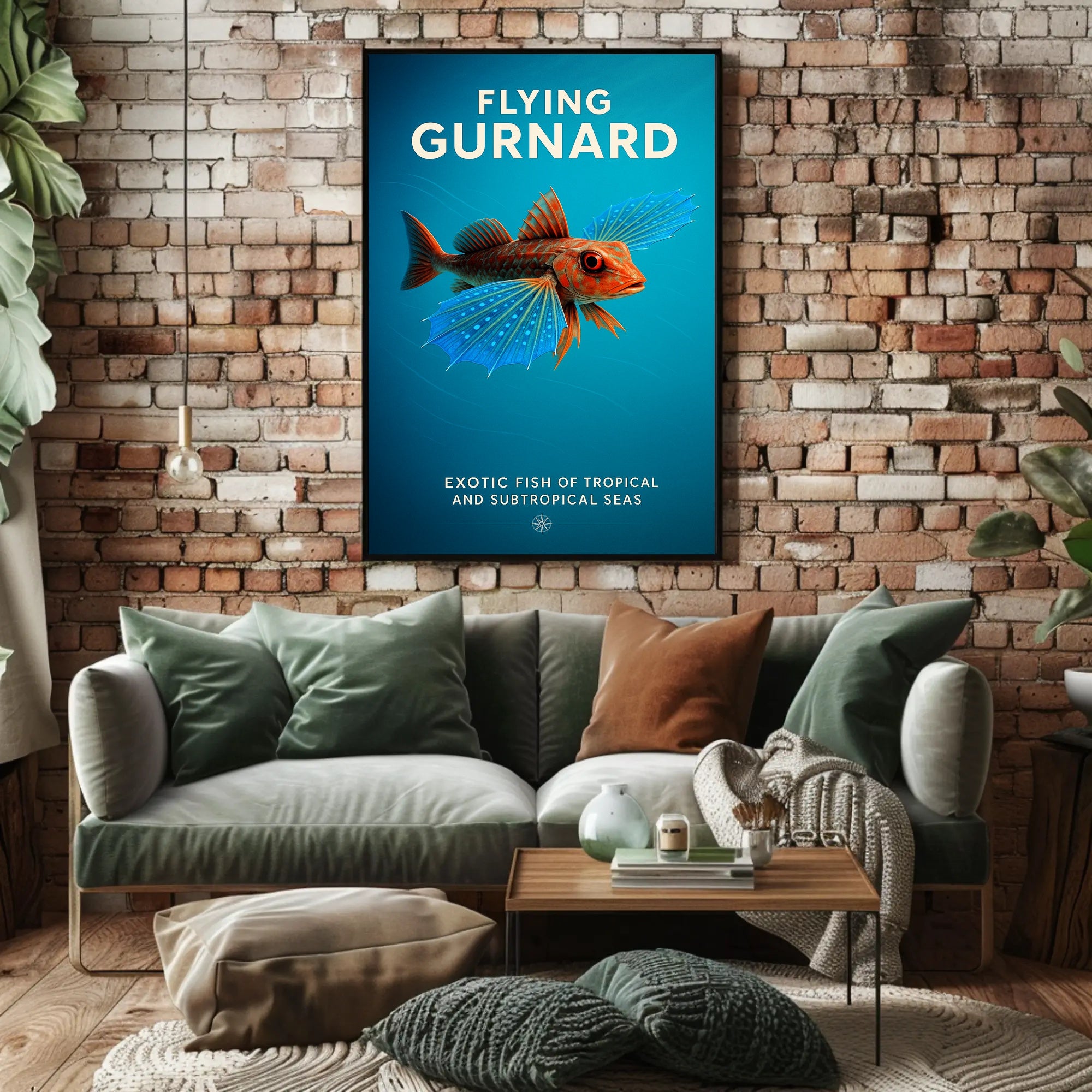 Flying Gurnard Exotic Sea Creature Poster PosterGoat