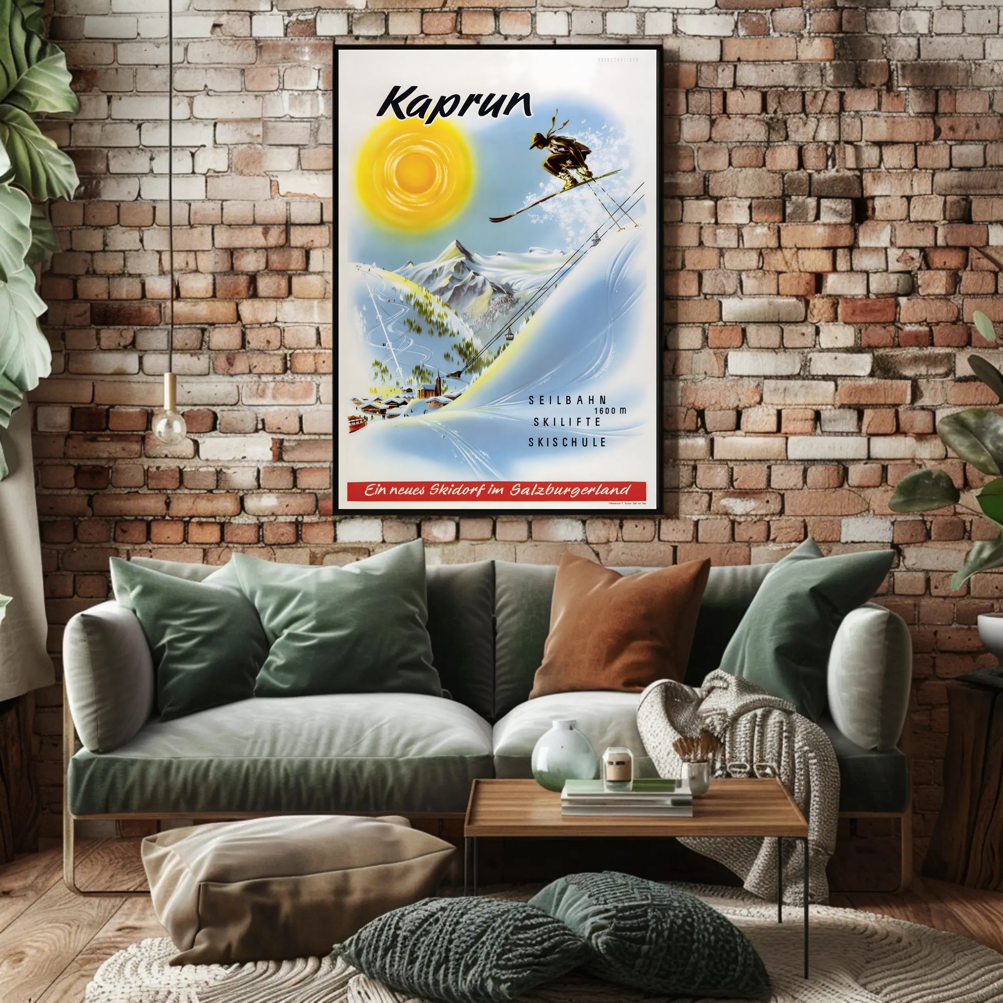 Kaprun Ski Destination Vintage Travel Poster PosterGoat