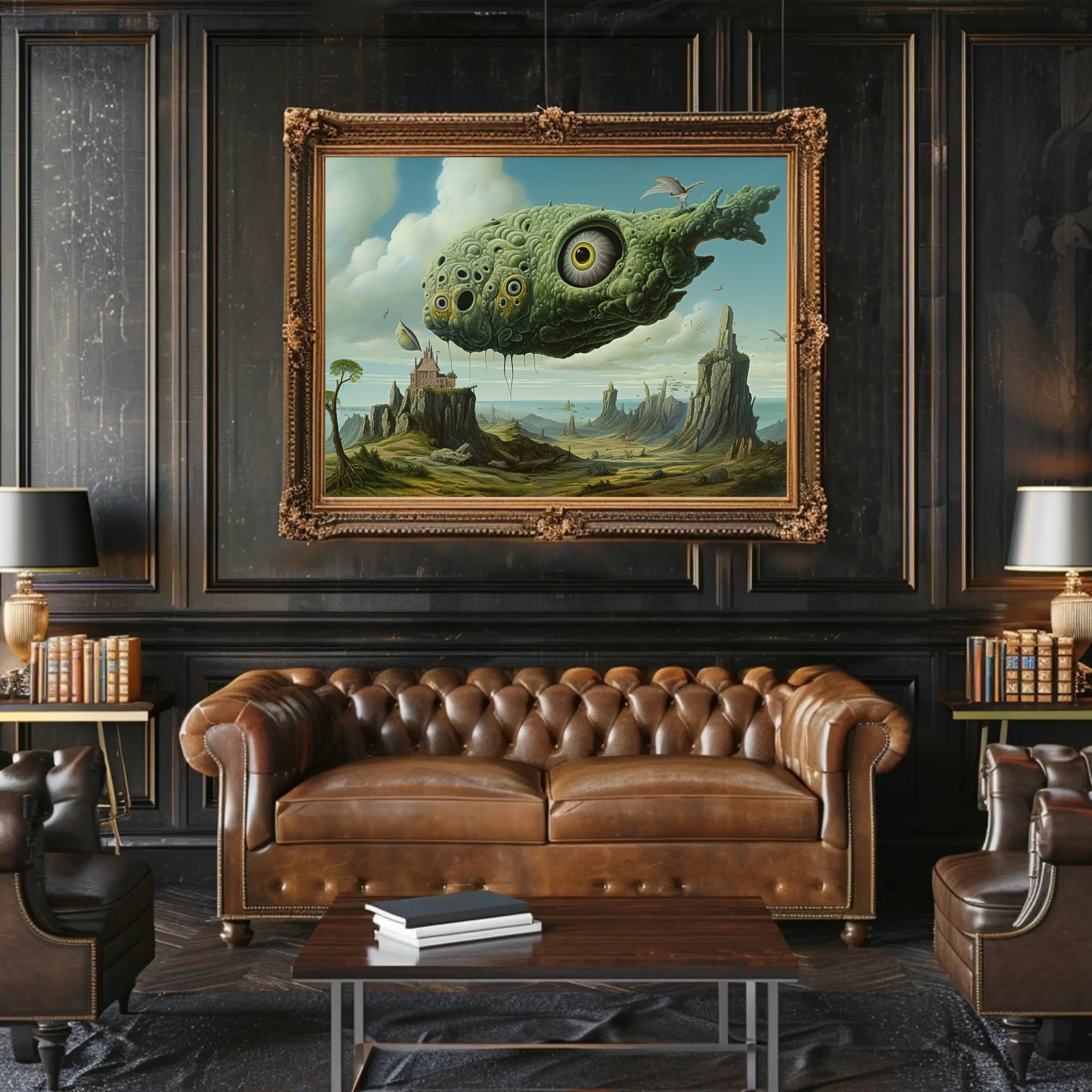 Surreal Whale Dreamscape Fantastical Poster