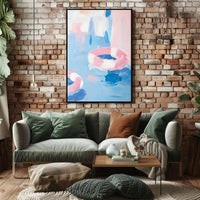 Abstract Summer Poster Pastel Wall Art Print