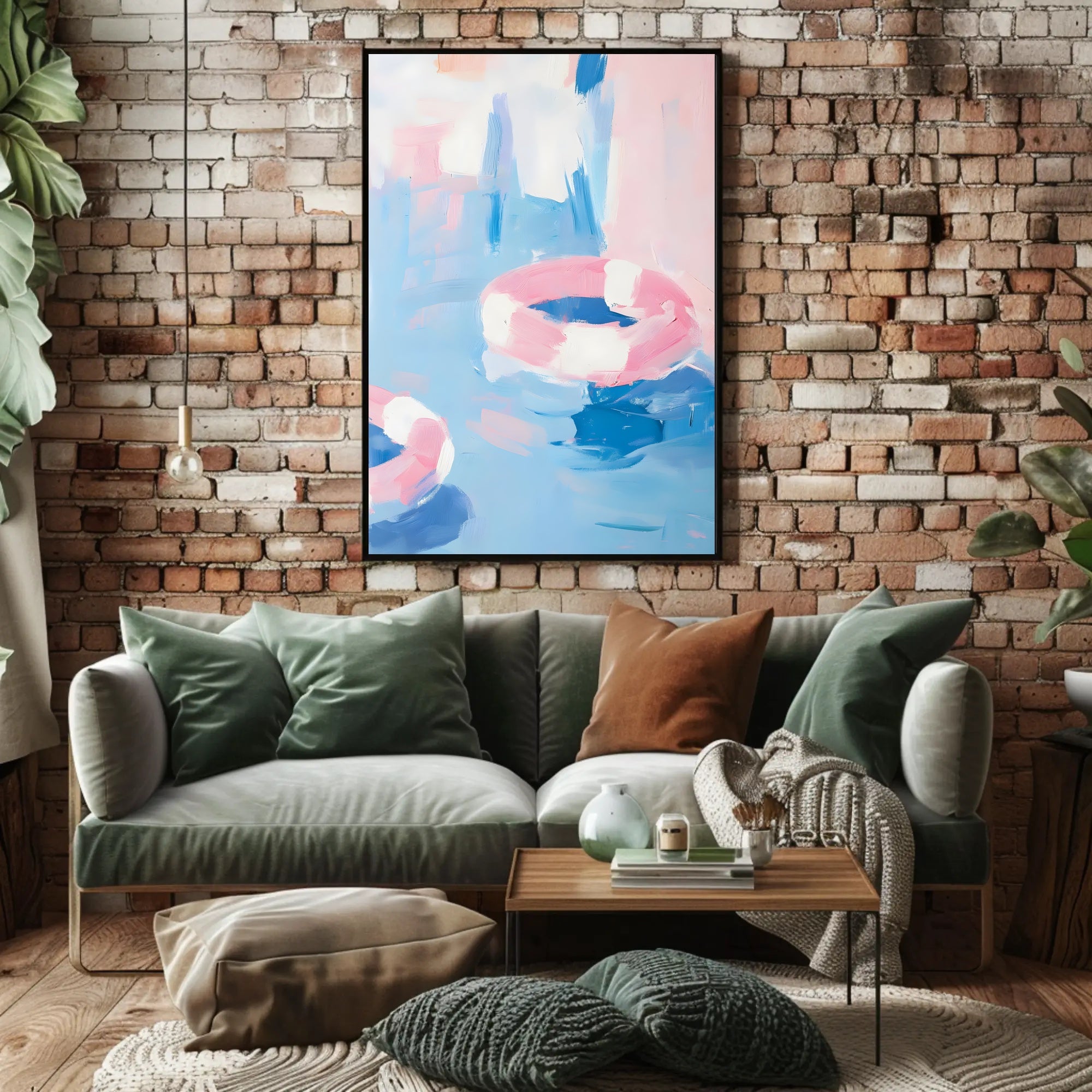 Abstract Summer Poster Pastel Wall Art Print
