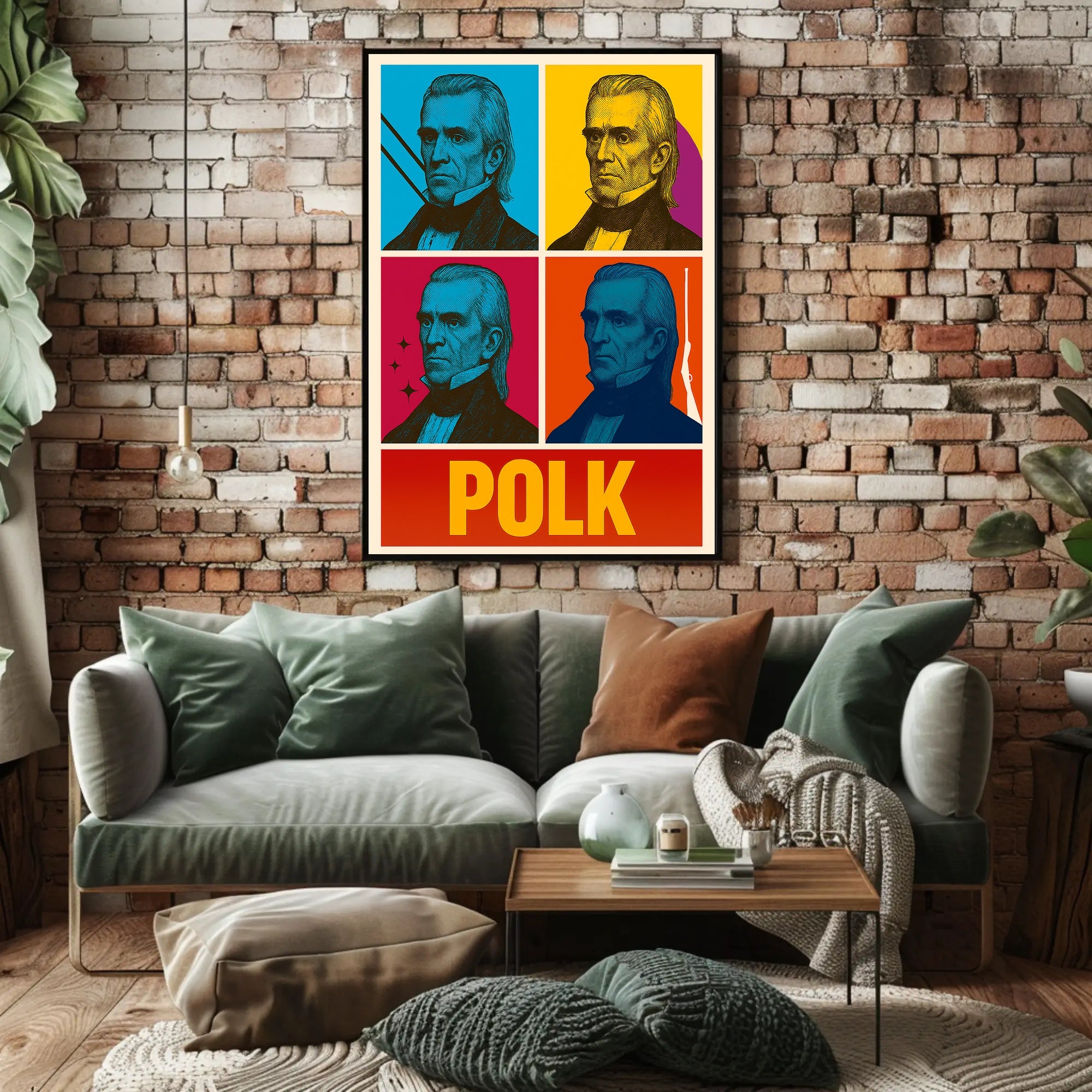 Warhol-Inspired Historical Portrait Pop Art Poster