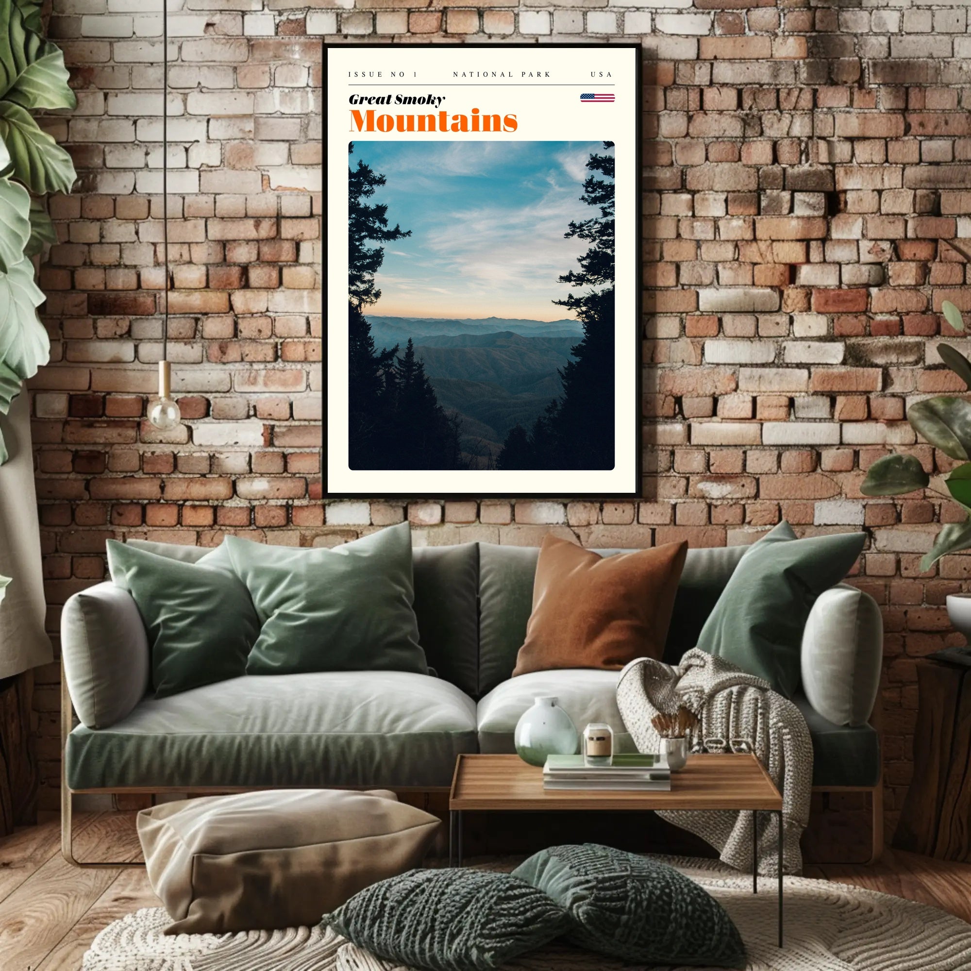 Great Smoky Mountains Scenic Poster Print