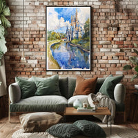 Enchanted Castle Reflection Poster PosterGoat