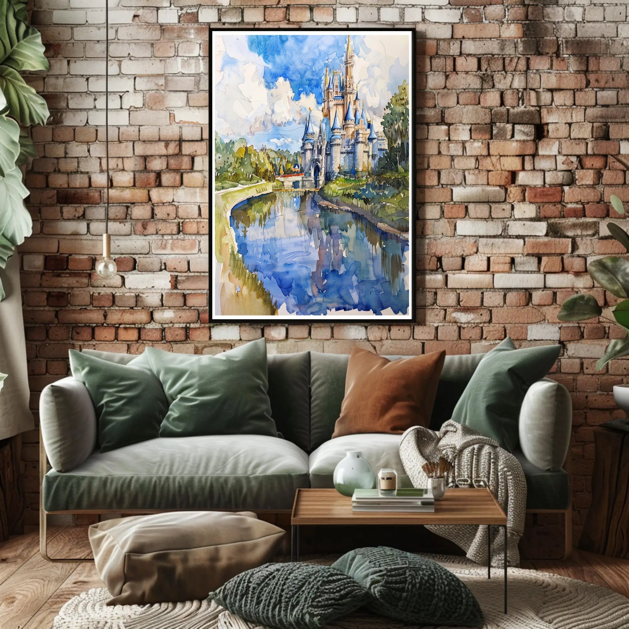 Enchanted Castle Reflection Poster PosterGoat