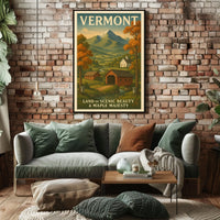 Vermont Land of Scenic Beauty Poster