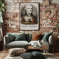 Thomas Jefferson 3rd President of the United States Reflections Poster