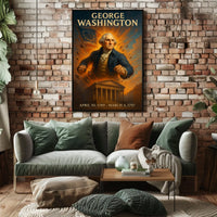 George Washington Vintage Presidential Leadership Historical Poster