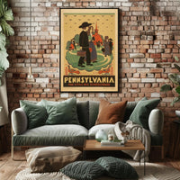 Pennsylvania: The Little Red Schoolhouse Poster PosterGoat