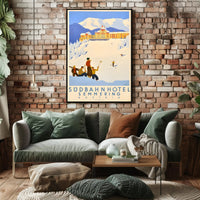 Semmering Ski Adventure Vintage Travel Poster PosterGoat
