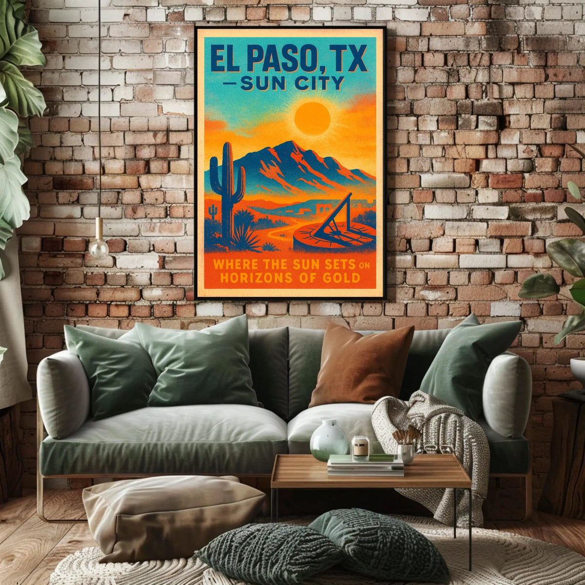 El Paso, TX Sun City Poster