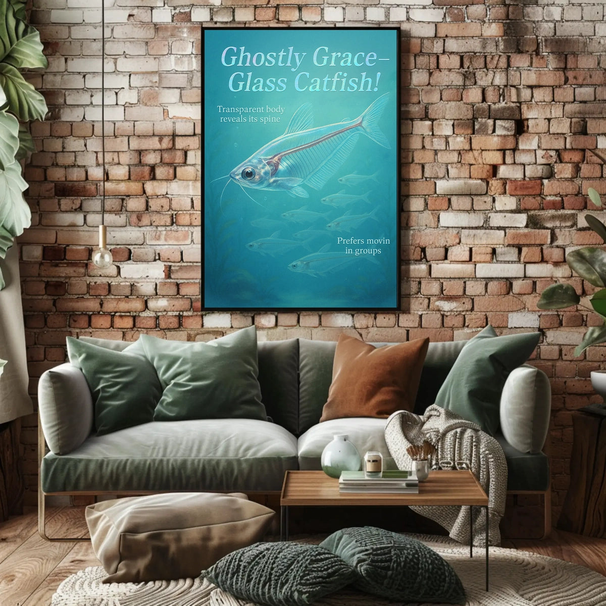 Ghostly Grace Glass Catfish Poster