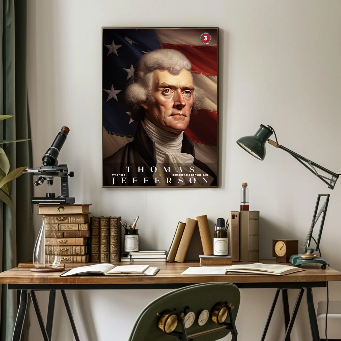 Thomas Jefferson 3rd President Of The United States Portrait